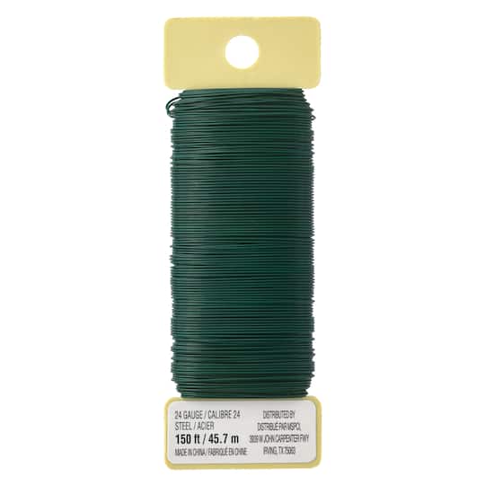 40 Pack: 24 Gauge Green Floral Paddle Wire by Ashland&#xAE;